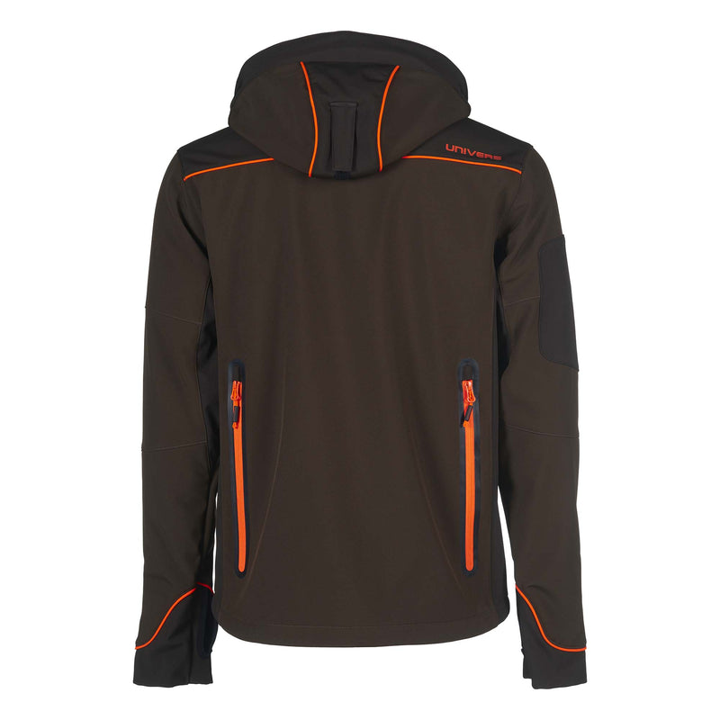UNIVERS GIACCA SOFTSHELL GRAN SASSO U-TEX VERDE/ARANCIO