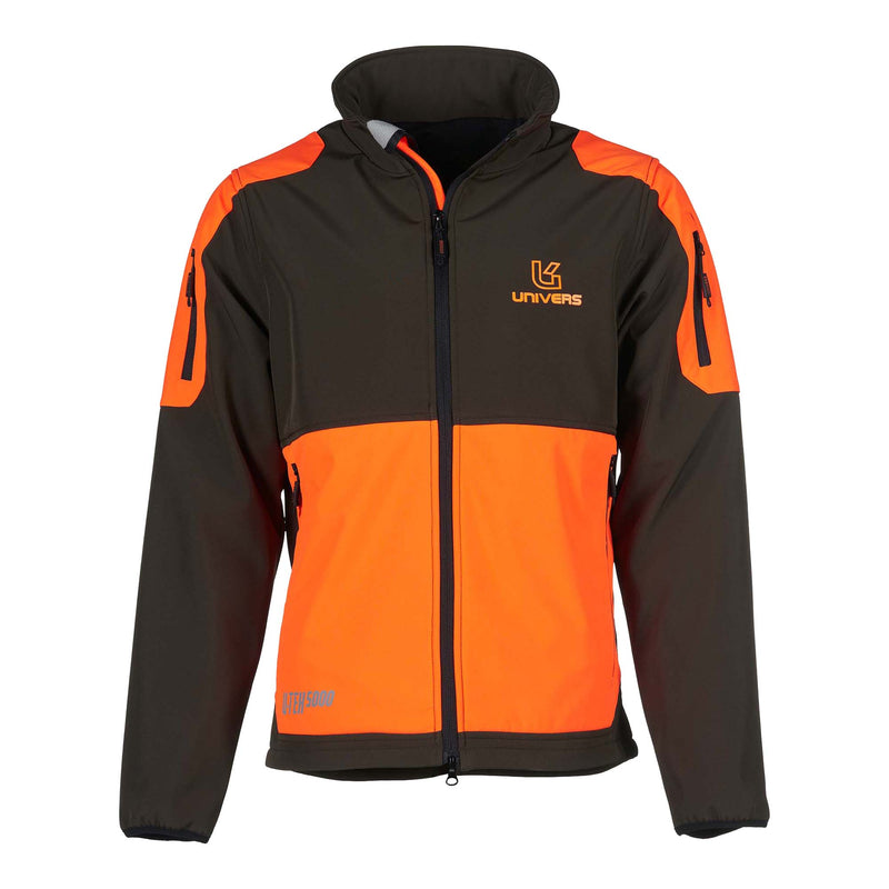 UNIVERS GIACCA SOFTSHELL CADORE U-TEX VERDE/ARANCIO