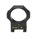 CONTESSA COPPIA DI ANELLI PICATINY ø 30mm H 12mm MOD. LPR02/B