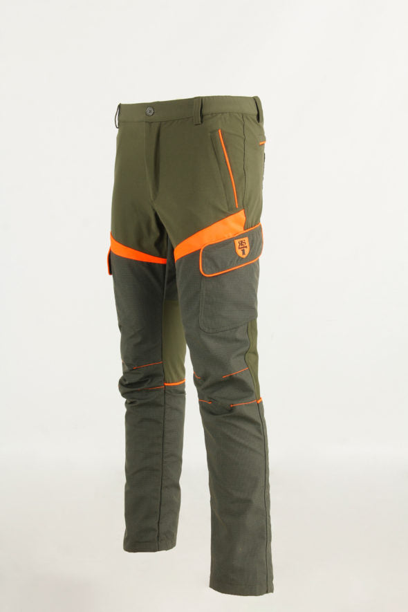 RS HUNTING PANTALONE  CON RIPORTO ARANCIO T-115