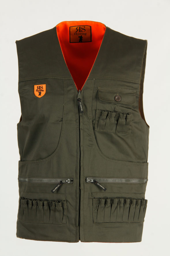 RS HUNTING GILET 707/B ARANCIO/VERDE