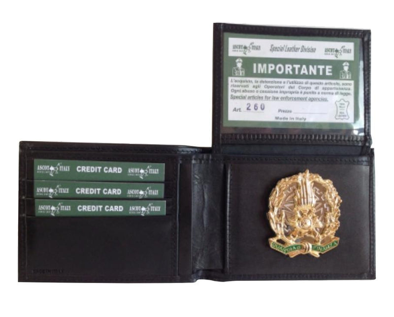 ASCOT ITALY PORTAFOGLIO GUARDIA DI FINANZA IN PELLE CON PLACCA
