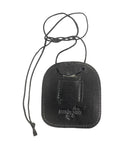 ASCOT ITALY PORTAPLACCA IN PELLE NERA