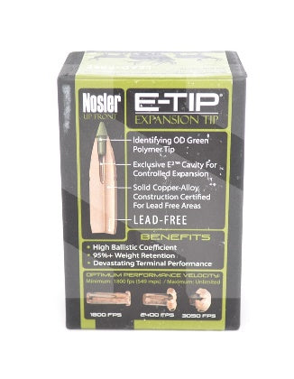 NOSLER PALLE PER CAR. E-TIP CAL.30 (308") 150GR. 50PZ