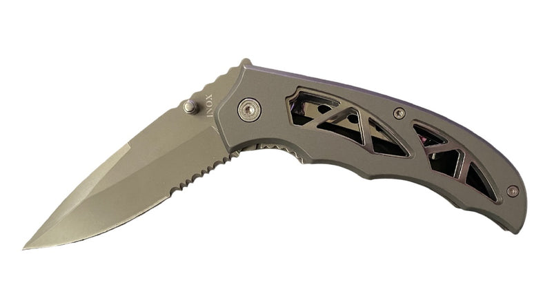 AUSONIA 026591 COLTELLO DA TASCA CM 19,5 MANICO ALLUMINIO LAMA INOX