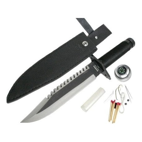 JS-TACTICAL COLTELLO RAMBO I CON KIT SOPRAVVIVENZA E FODERO