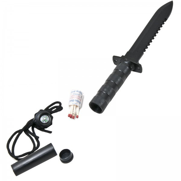 JS-TACTICAL COLTELLO RAMBO H-6 CON KIT SOPRAVVIVENZA E FODERO