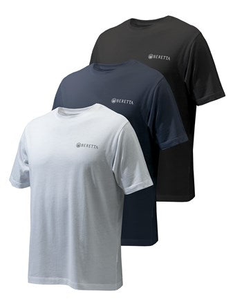 BERETTA SET 3 T-SHIRT CORPORATE TS BIANCO/ BLU/ NERO TS841