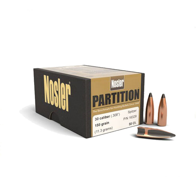 NOSLER PALLE PER CAR. PARTITION CAL. 308" 150GR. 50PZ