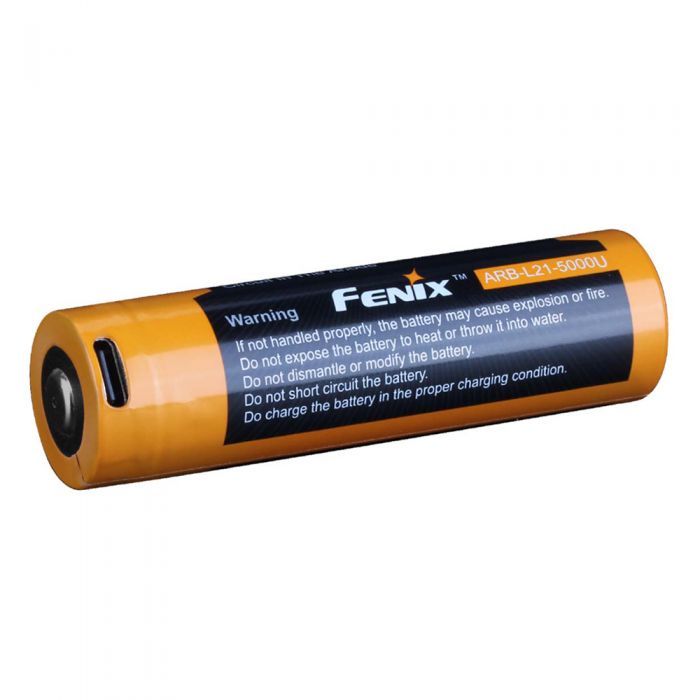 FENIX BATTERIA RICARICABILE LITIO 21700 - 5000MAh CON USB