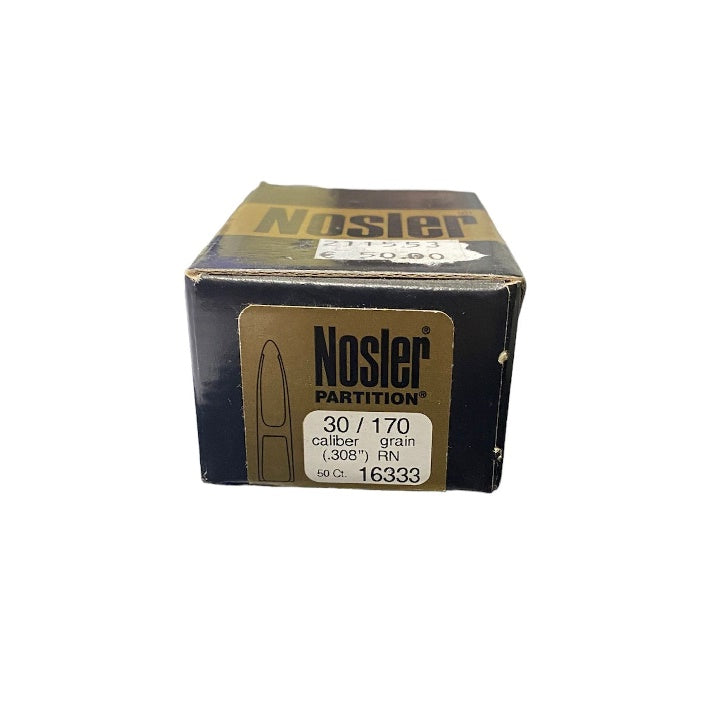 NOSLER PALLE PER CAR. PARTITION CAL. 308" 170GR. 50PZ