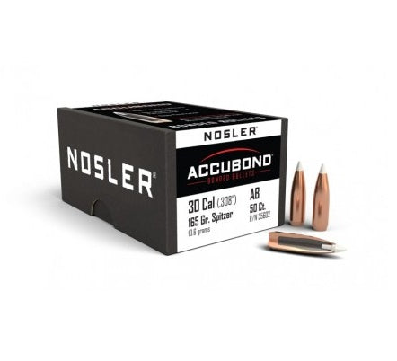 NOSLER PALLE PER CAR. ACCUBOND CAL.30 (.308") 165 GR. SP 50PZ