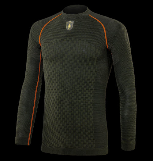 TRABALDO MAGLIA MANICA LUNGA 320/DRYARN VERDE/ ARANCIO