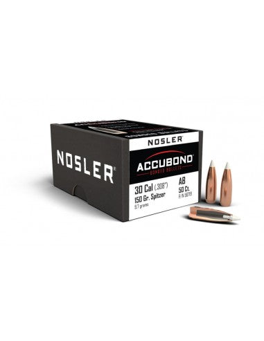 NOSLER PALLE PER CAR. ACCUBOND CAL.30 (.308") 150 GR. SP 50PZ