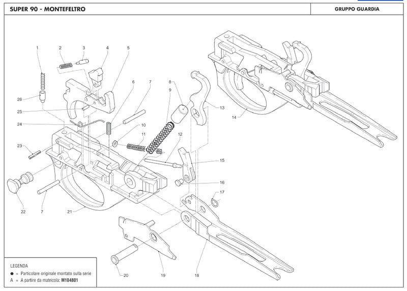 ESPLOSO BENELLI SUPER 90