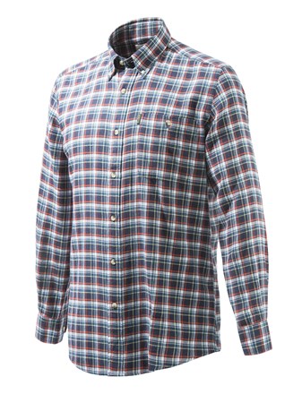 BERETTA CAMICIA FLANNEL BUTTON DOWN /BLU/BIANCO LUA10 T1644