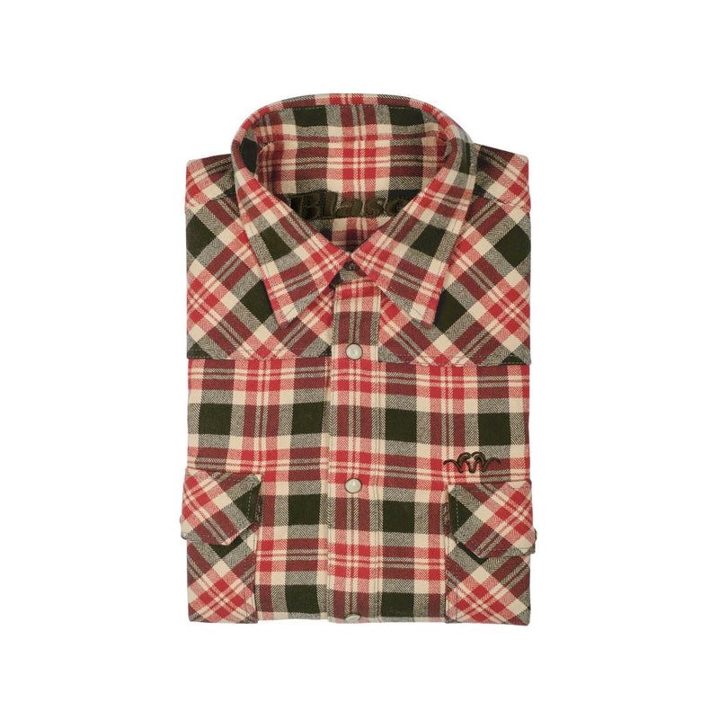 BLASER CAMICIA FLANNEL CLASSIC MARRONE/ROSSA 117057