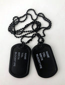 PIASTRINA MILITARI COLORE NERO