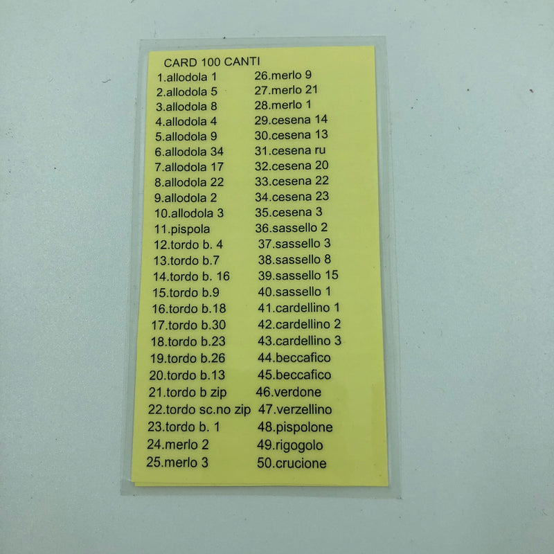 DIONISI SPORT RICHIAMO 100 CANTI SENZA TELECOMANDO VERDE