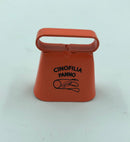 CINOFILIA PANNO CAMPANO FRANCESE IN ACCIAIO VERNICIATO ARANCIO H 3,5CM