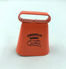 CINOFILIA PANNO CAMPANO FRANCESE IN ACCIAIO VERNICIATO ARANCIO H 4,5CM