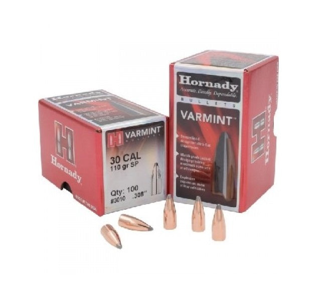 HORNADY PALLE VARMIT 308" 110GR SP 100PZ