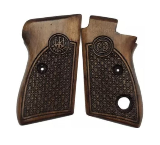 BERETTA COPPIA GUANCE IN LEGNO RICAMATO PER MOD. 70